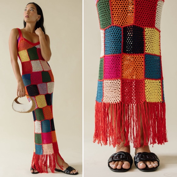 Carolina K Vera Hand Crochet Dress Size XS - Picture 10 of 15